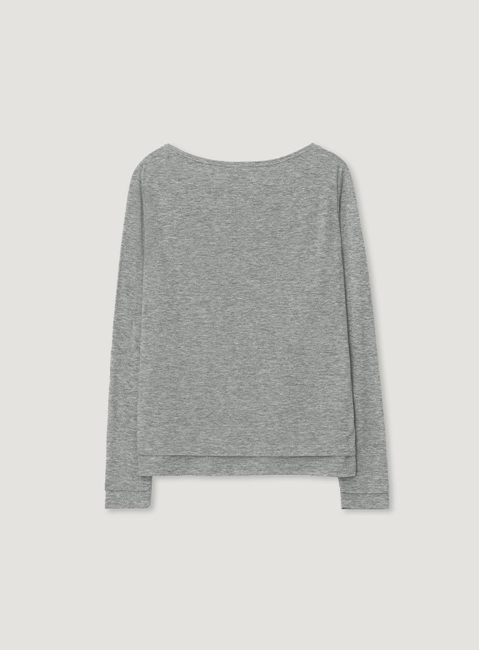 Mango Maniplease Eez Layered Tee Melange Grey