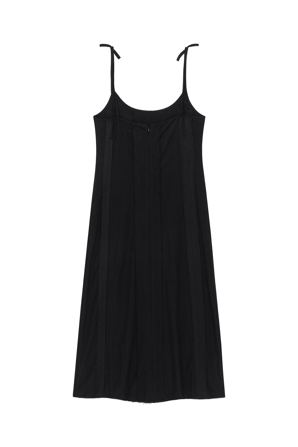 [matinkim] HOOK AND EYE LAYERED LONG DRESS IN BLACK