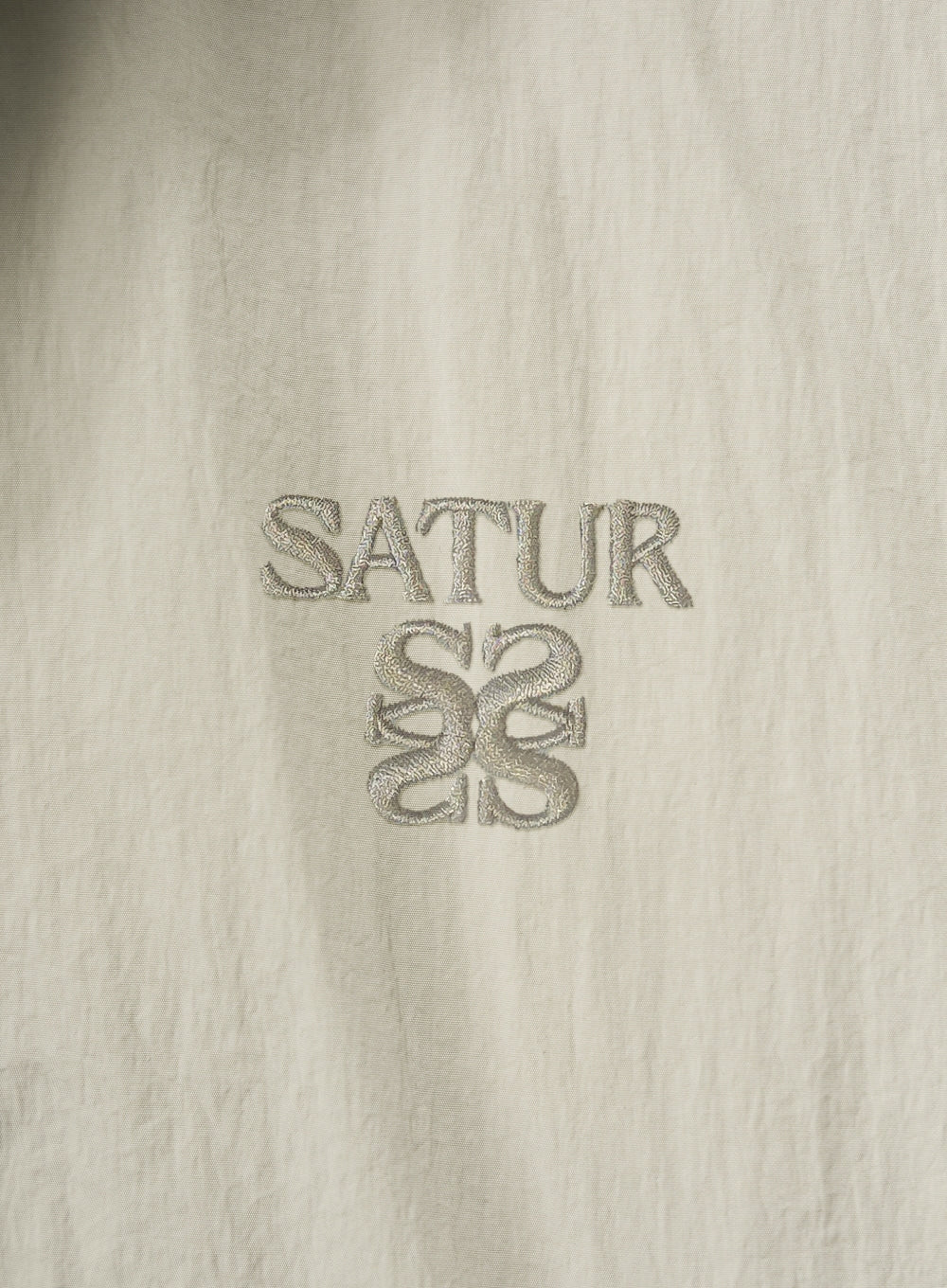 [satur] (W) Wide Collar Crop Padding Jacket - Khaki