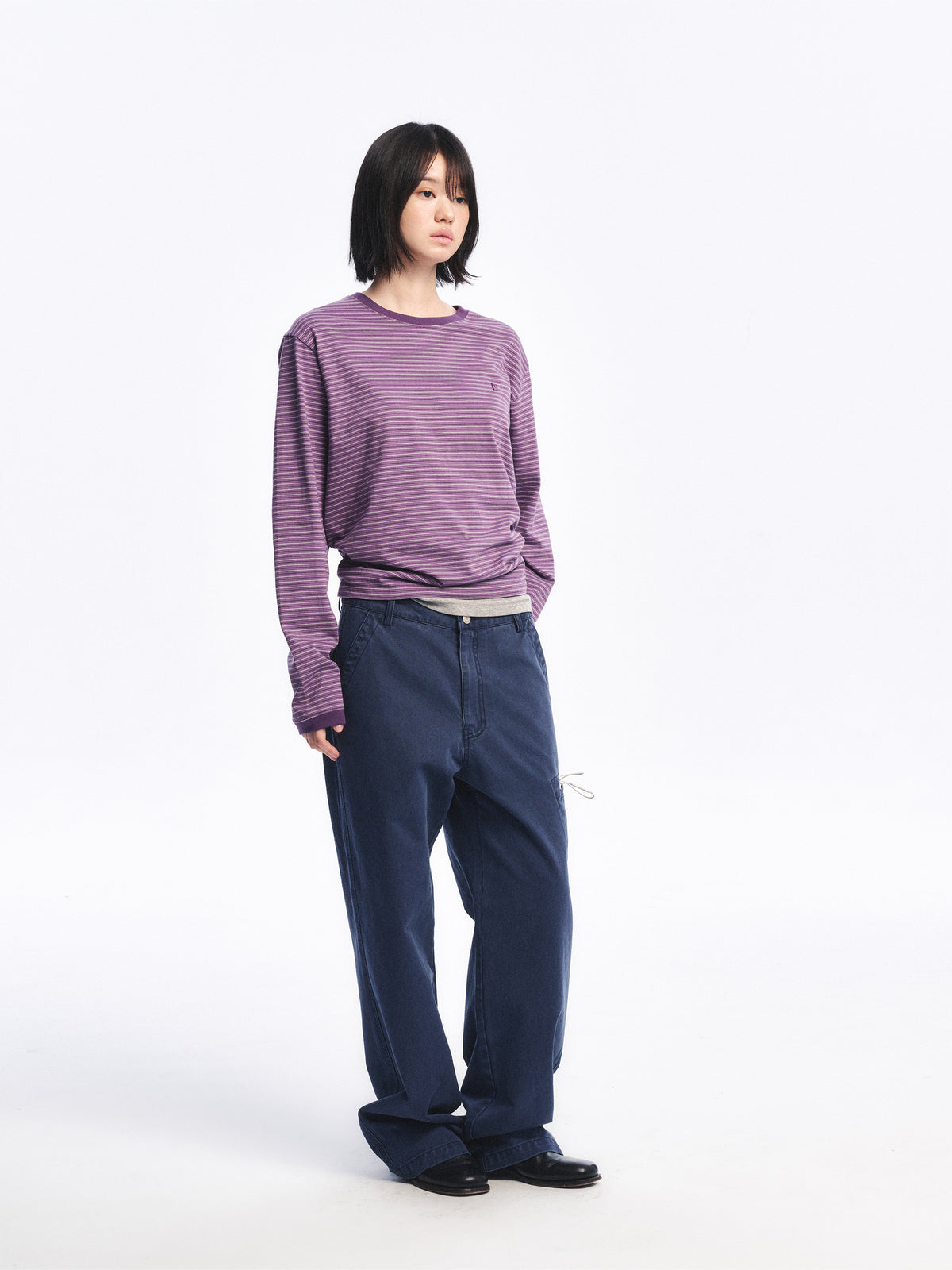 Low Classic Striped Regular-Fit Tee Purple