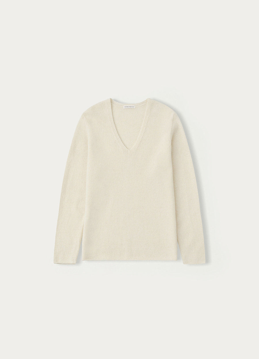 Nothing Written Runa v-neck pullover (Warm ivory) (Pre-order, ships from Nov 13)