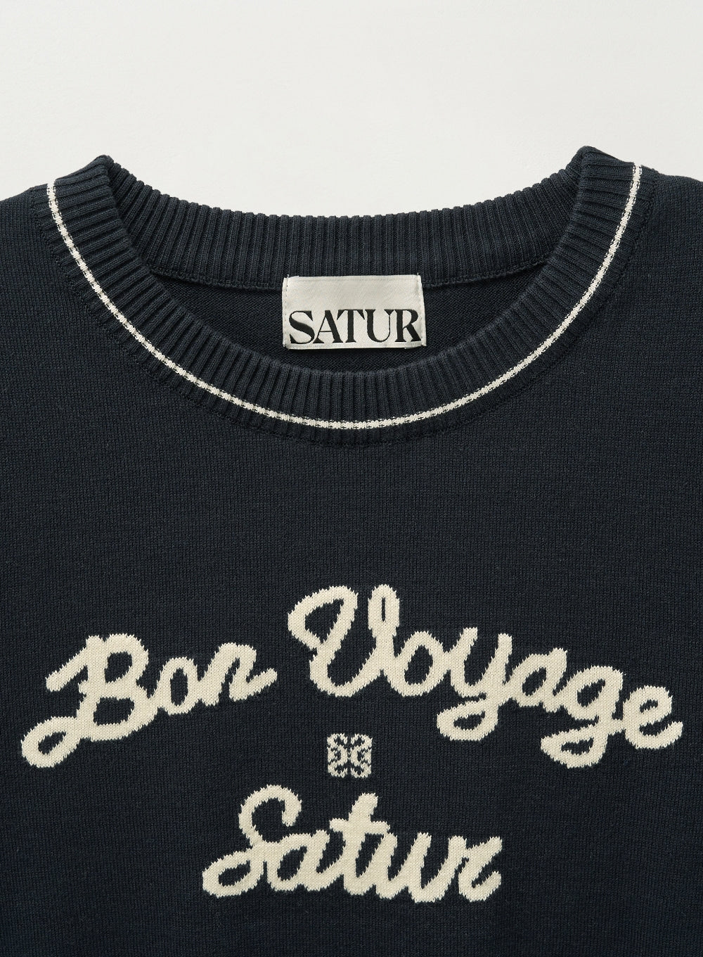 [satur] (W) Bon Voyage Puff Knit - Navy