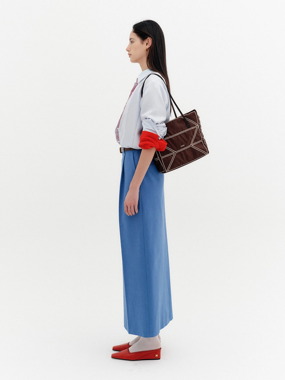 EENK Classic Straight Skirt - Blue