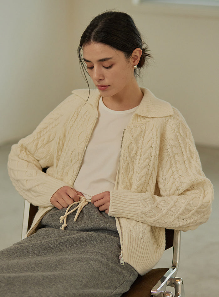 Mango Maniplease Hugo Cable Cardigan