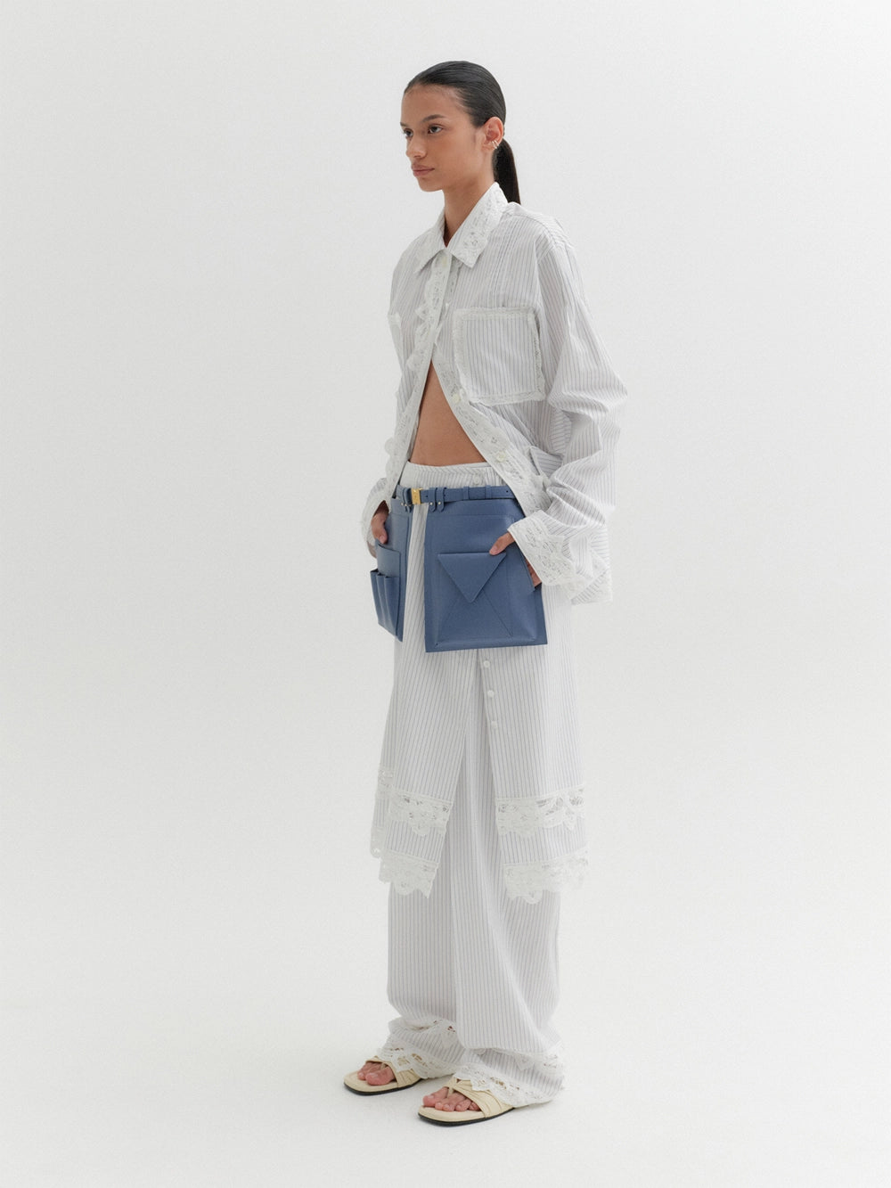 EENK Lace Trim Pants - Ivory