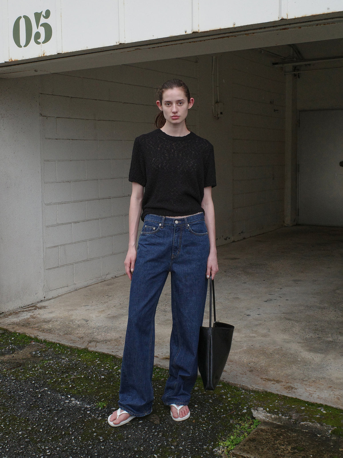 Low Classic Wave Mini Sweater Black