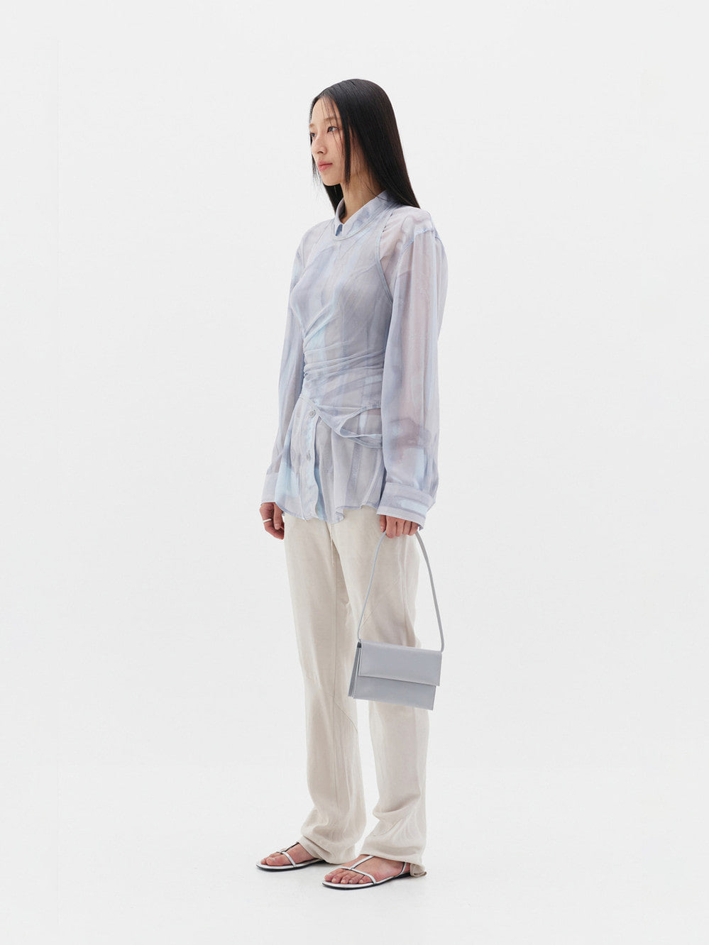 Low Classic See-Through Print Shirt Print Shirt