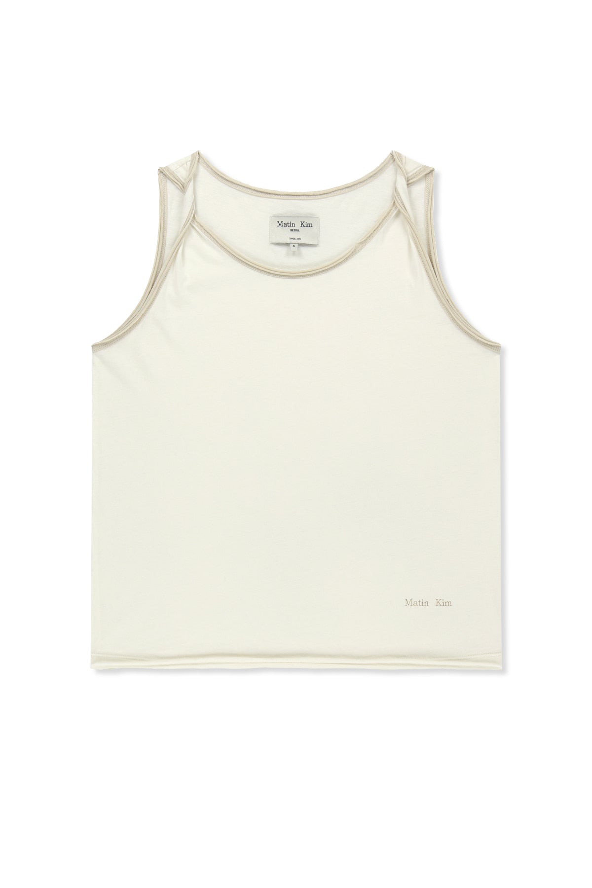 Matinkim Matin Kim Twist Shoulder Sleeveless Top IN Cream
