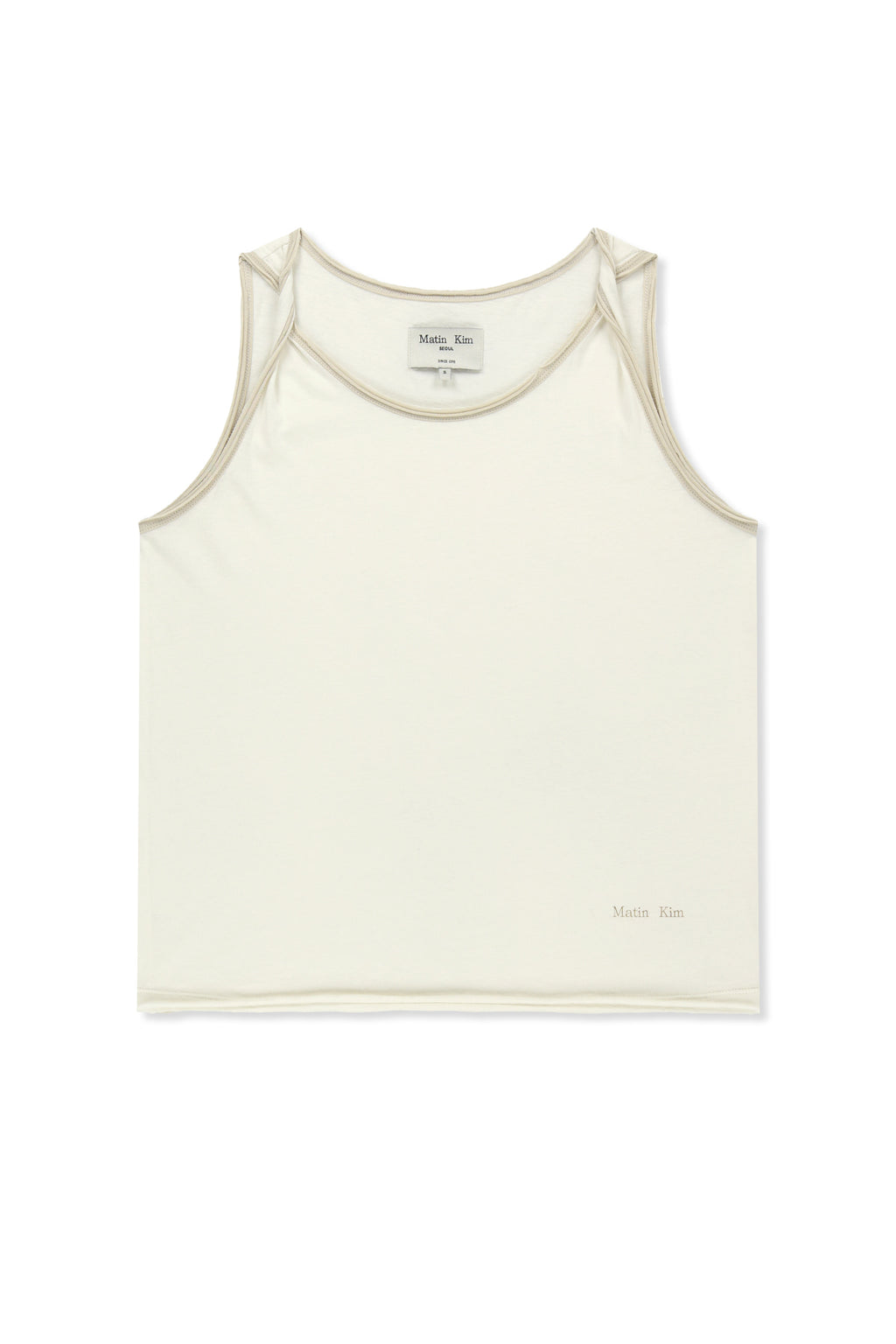 Matinkim Matin Kim Twist Shoulder Sleeveless Top IN Cream