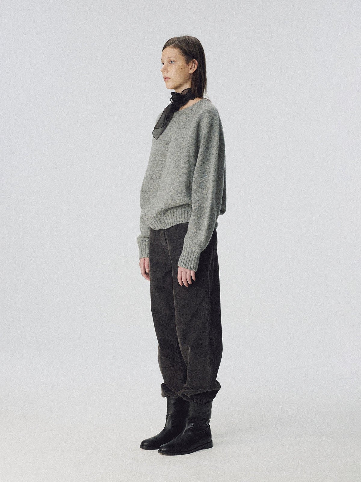 Nothing Written Kiri brushed wool pullover (Sage gray)