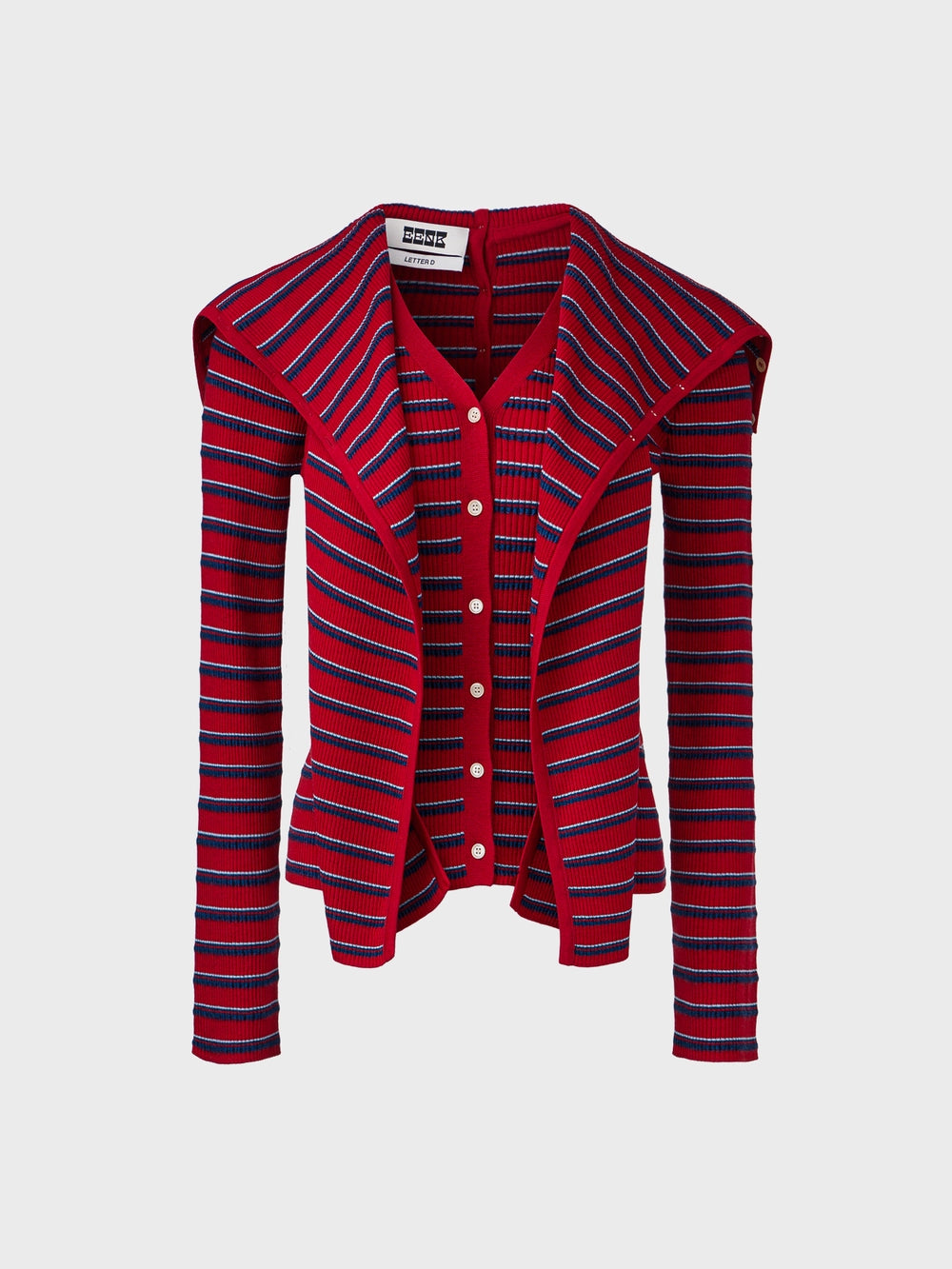 EENK Multi-Way Button Cardigan - Red
