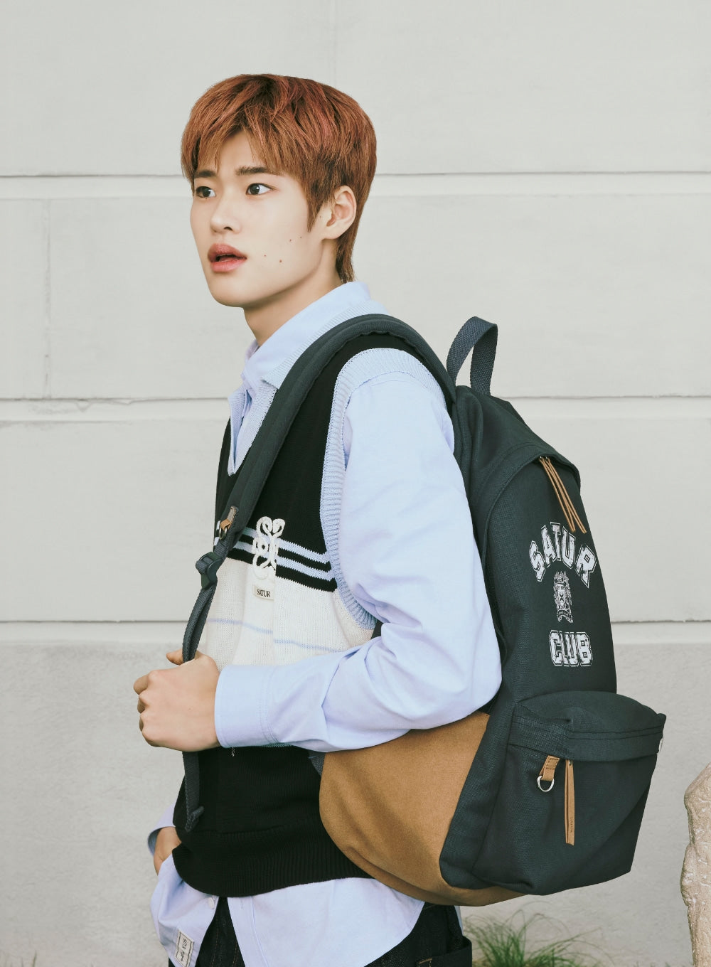 Satur Classic Canvas Backpack - Navy