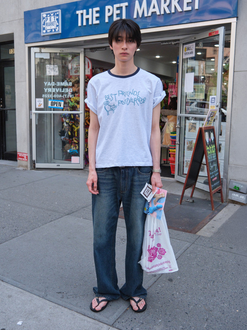 Low Classic Lc Bff Tee Light Melange Grey