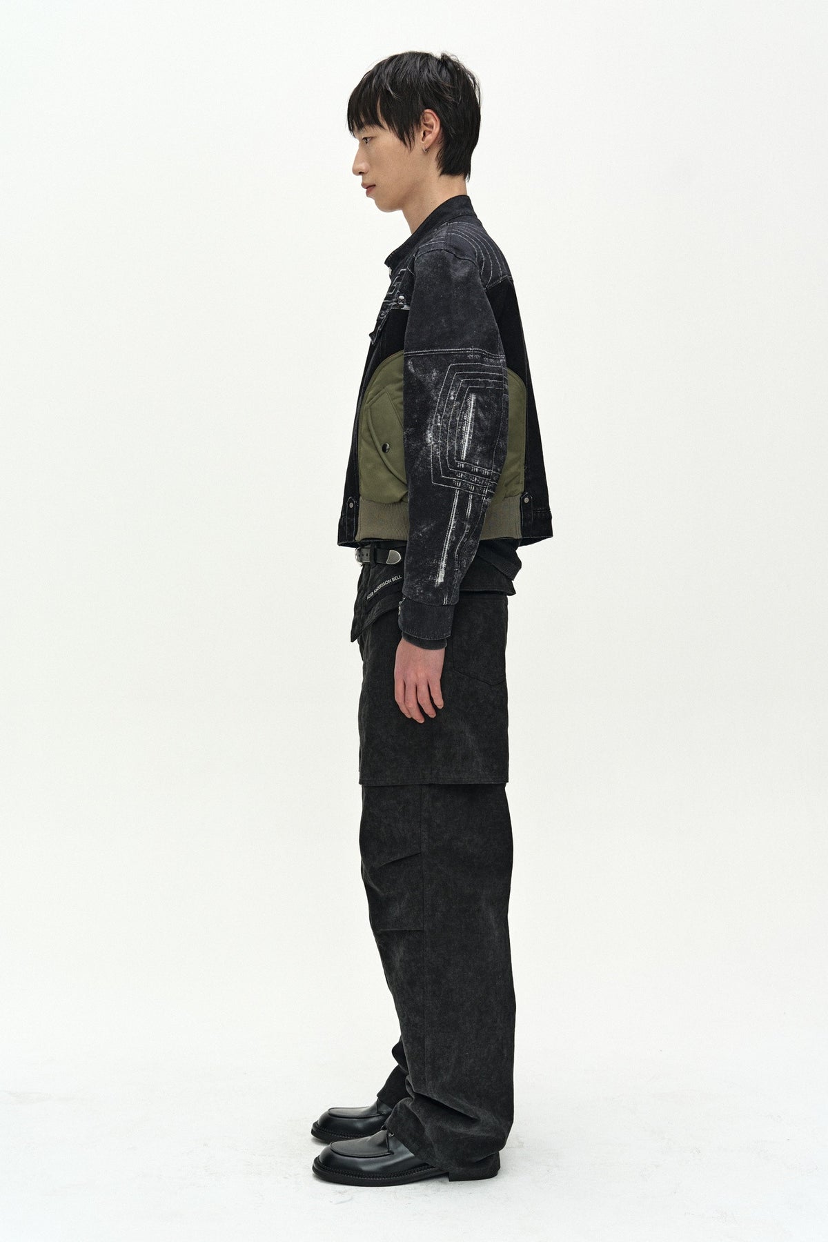 Andersson Bell Nylon Patch Racing Denim Combo Jacket