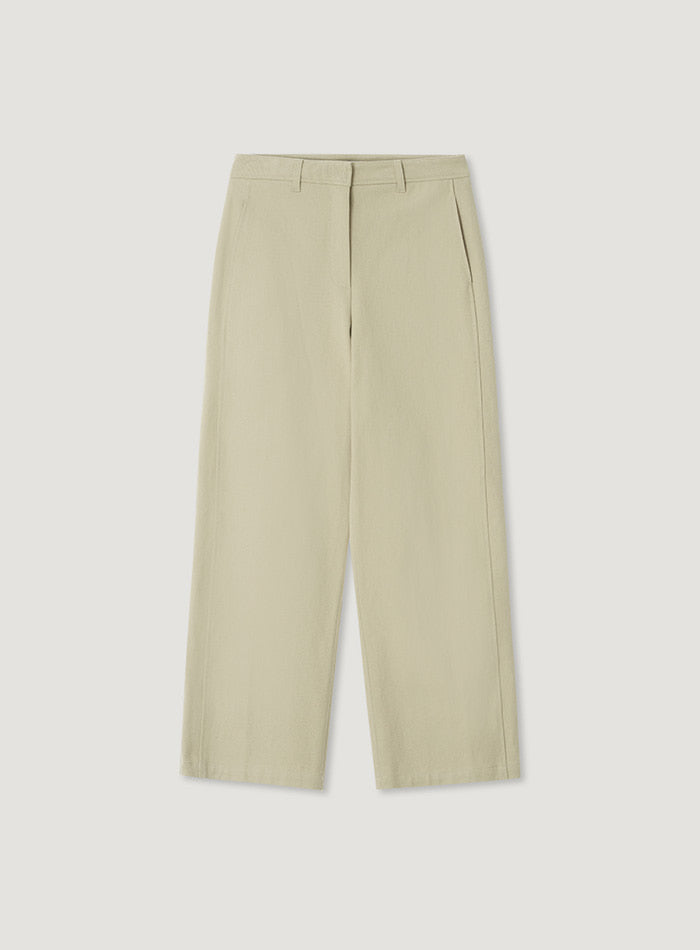 Mango Maniplease Rio Cotton Pants Beige