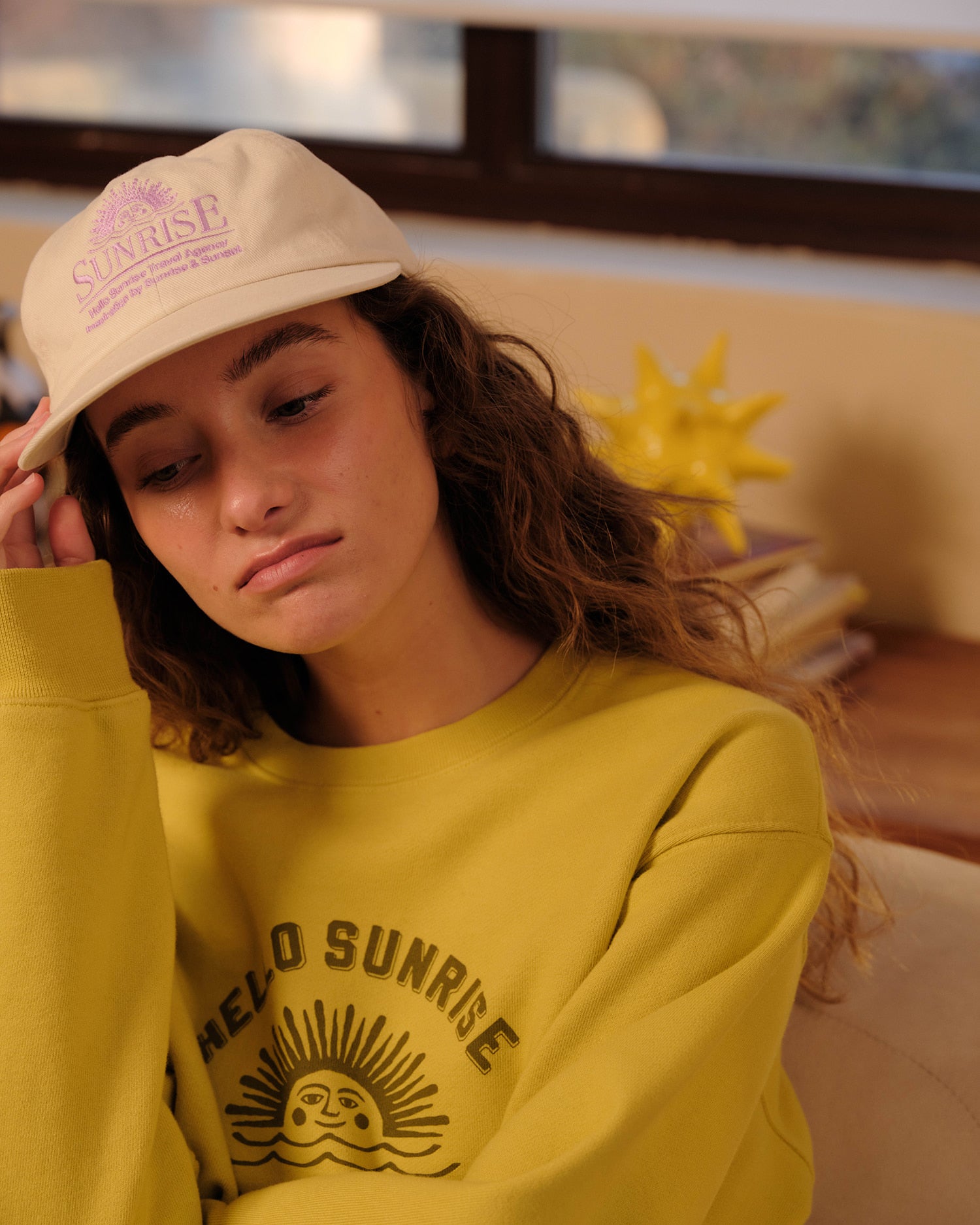 Washed Horizon 6Panel Cap_Ivory