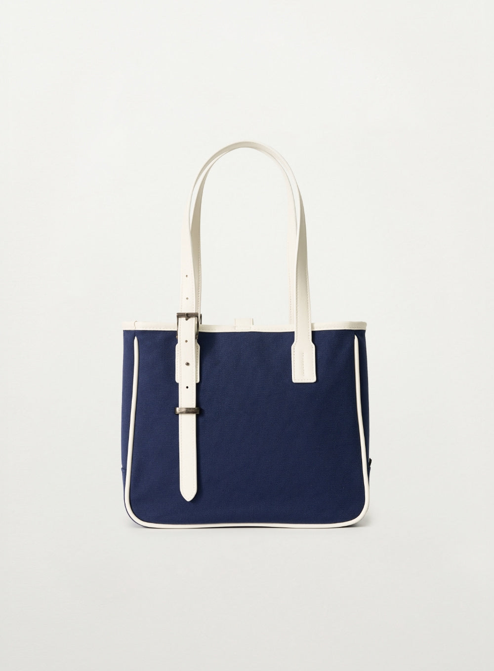 Satur Classic Buckle Tote Bag - Navy