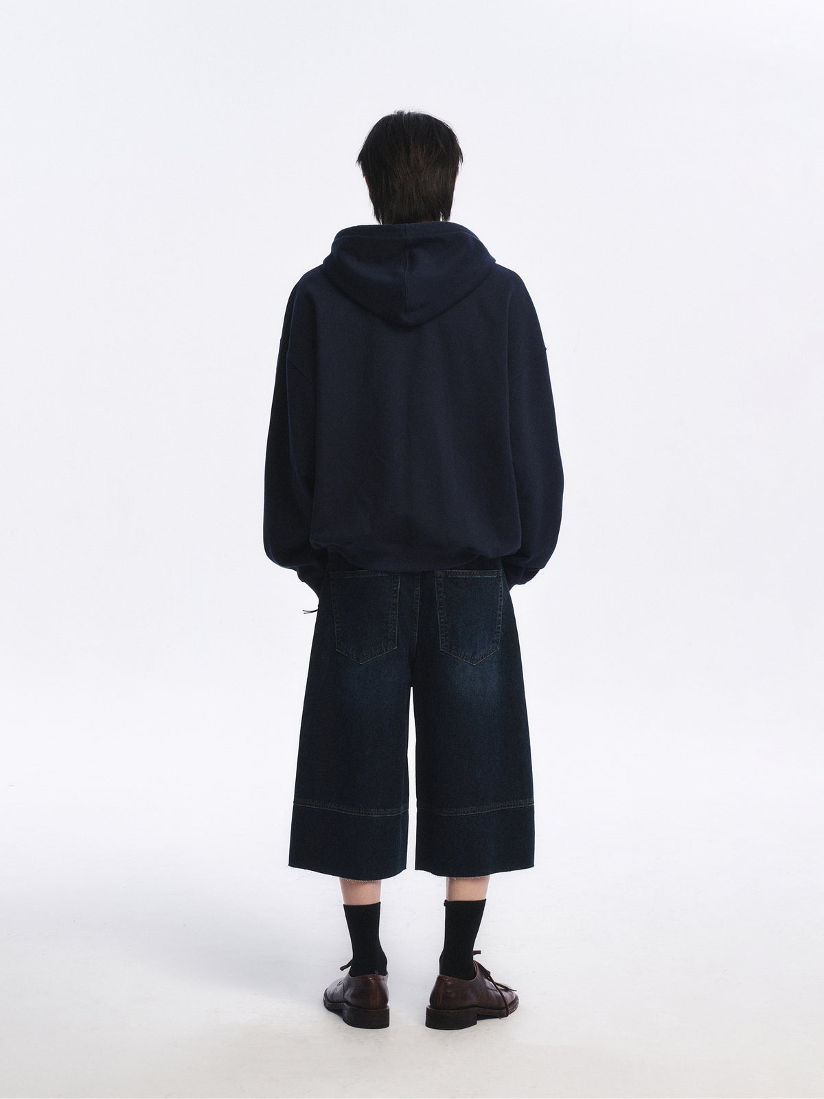 Low Classic Low Soft Sweat Zip-Up Hoodie Navy