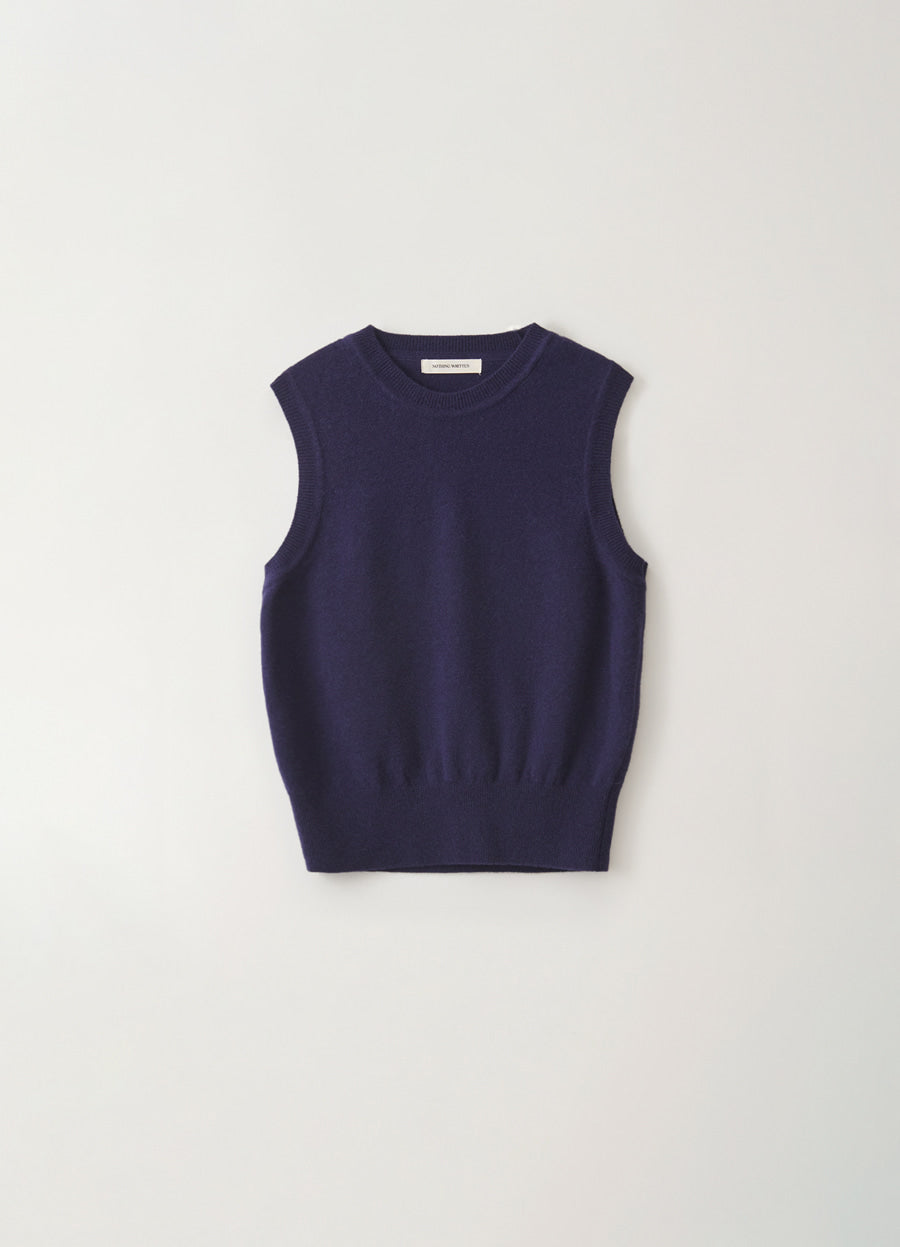 Nothing Written Emitt u-neck wool slipover (Navy)