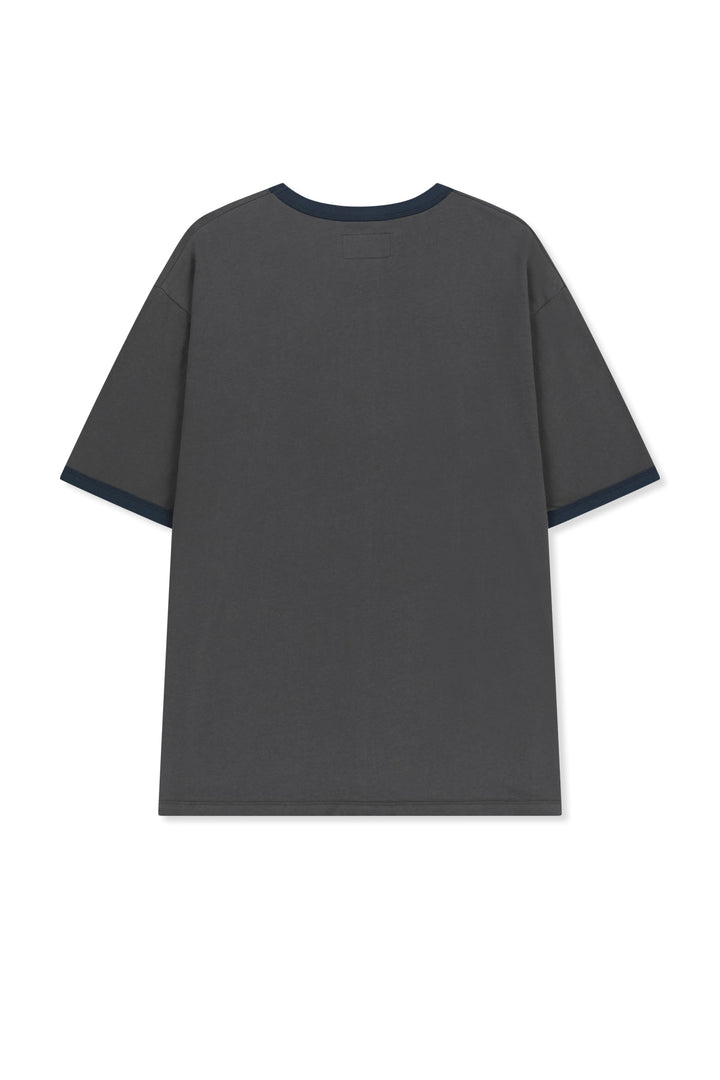 Matinkim Matin Logo Ringer Top For Men IN Charcoal