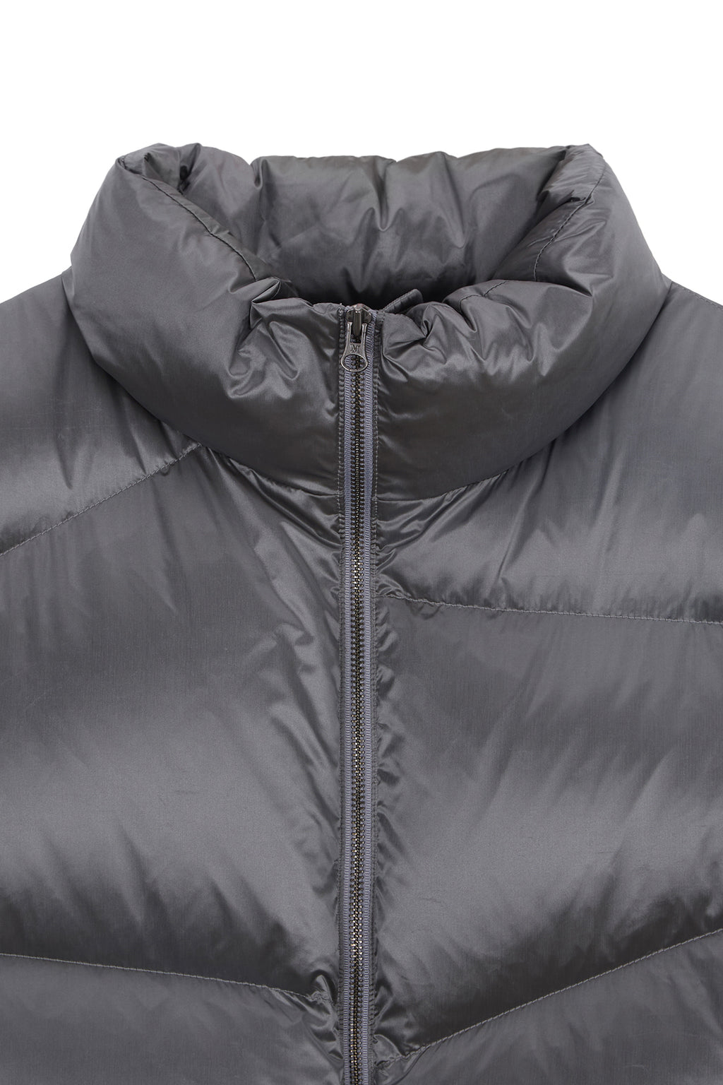 [matinkim] UNBALANCE QUILTED DOWN VEST FOR MEN IN GREY