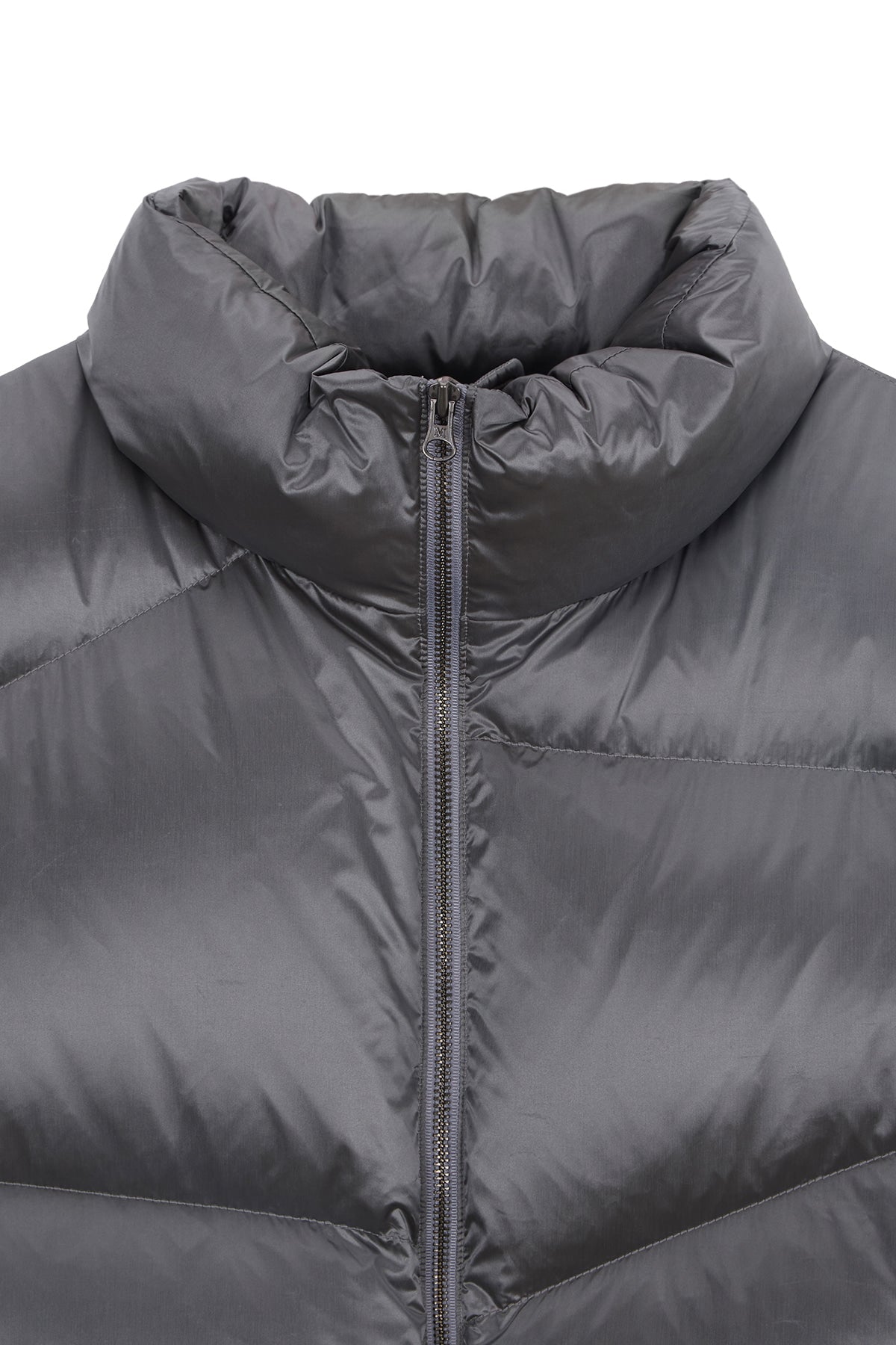 [matinkim] UNBALANCE QUILTED DOWN VEST FOR MEN IN GREY
