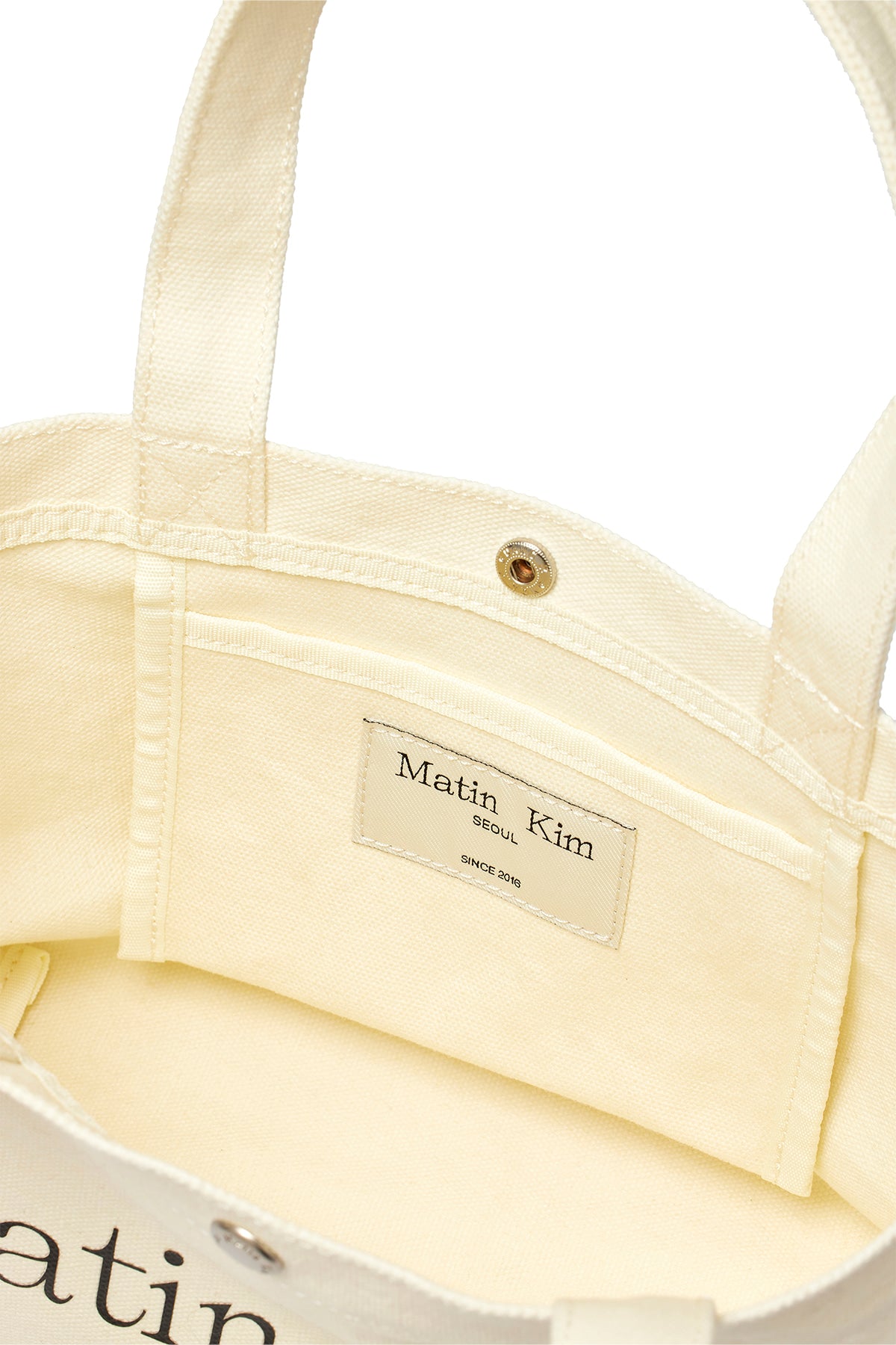 Matinkim Matin Kim Matin Canvas Mini Tote Bag IN Ivory