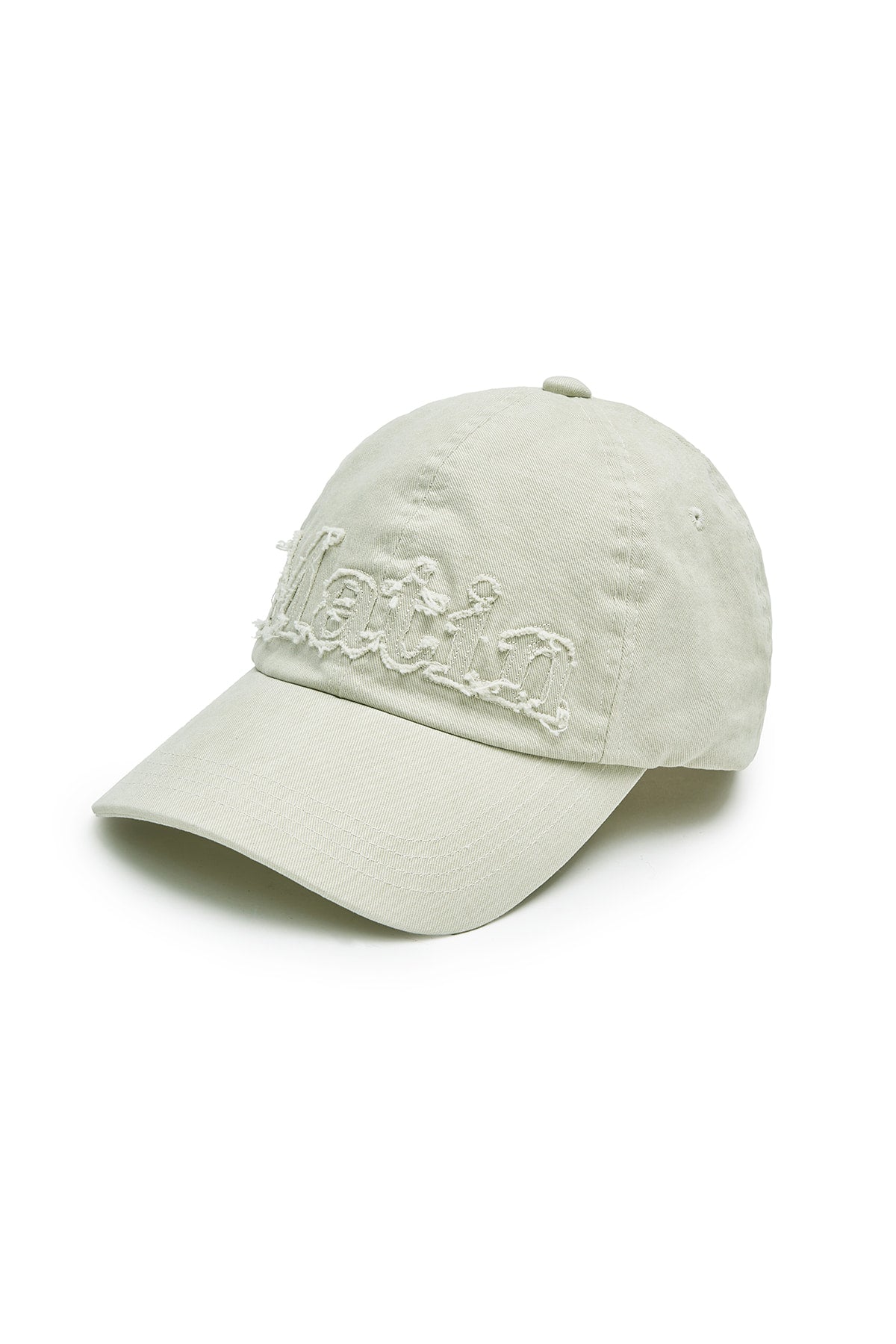 Matinkim Rough Cut Applique Ball Cap IN Light Beige