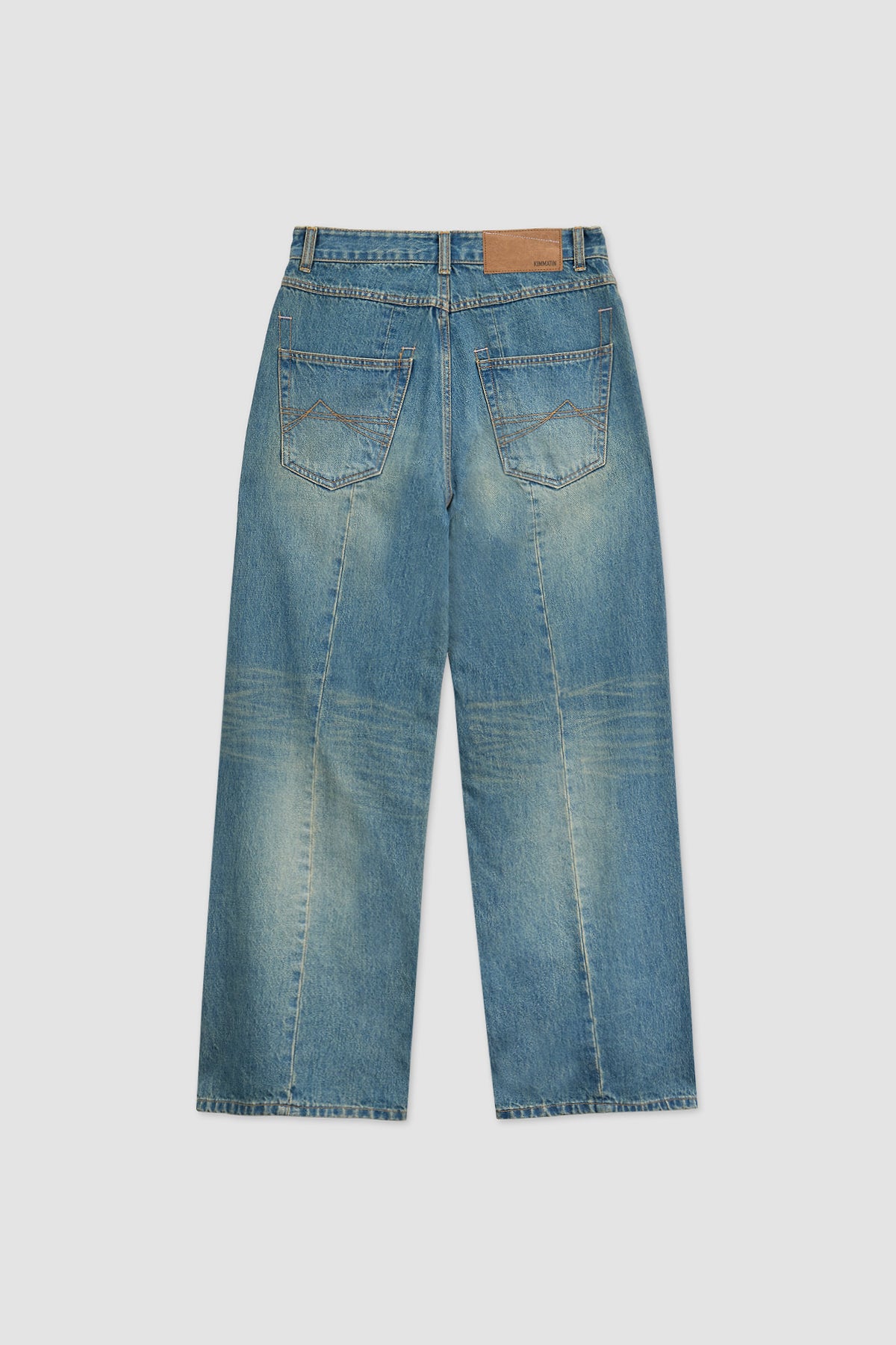 Matinkim Washed Wide Denim Pants IN Blue