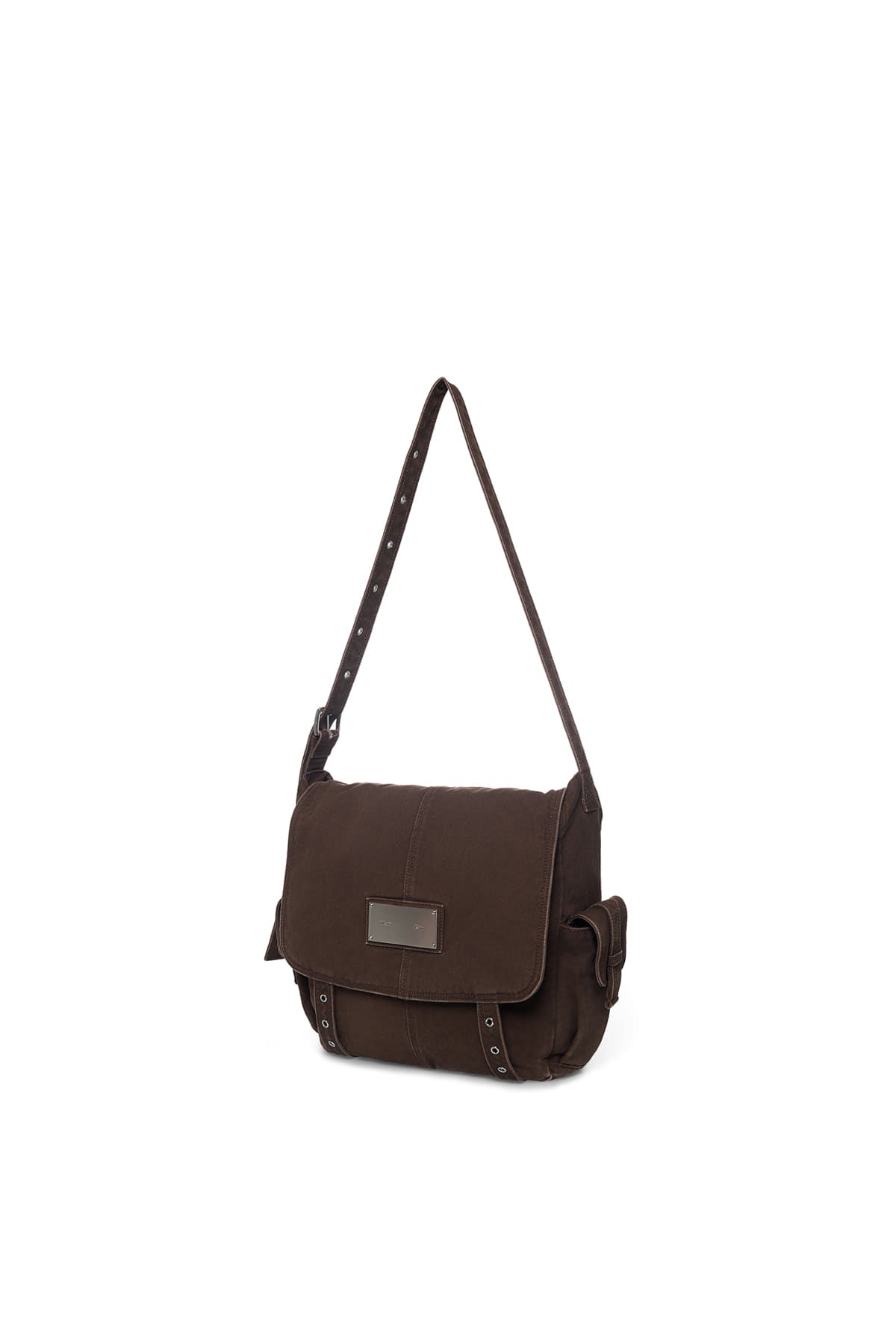 Matinkim Vintage Washed Cotton Messenger Bag IN Brown