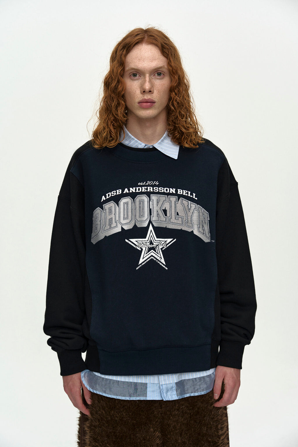 Andersson Bell Unisex Arch Logo Layered Sweatshirt