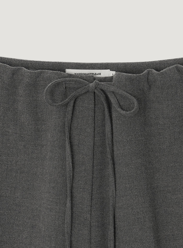 Mango Maniplease Cozy Wool Pants Grey