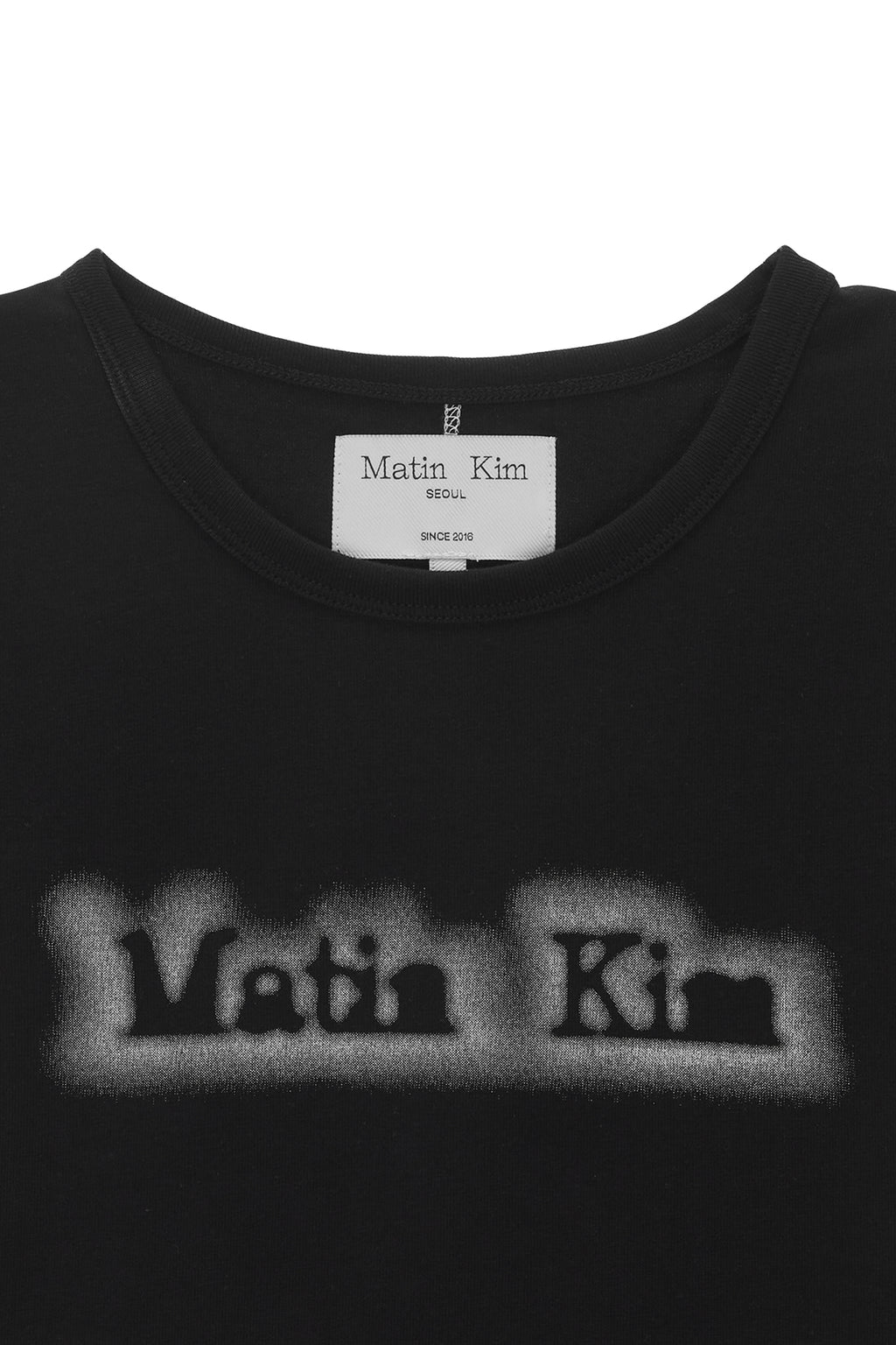 [matinkim] MATIN SHADE LOGO CROP TOP IN BLACK