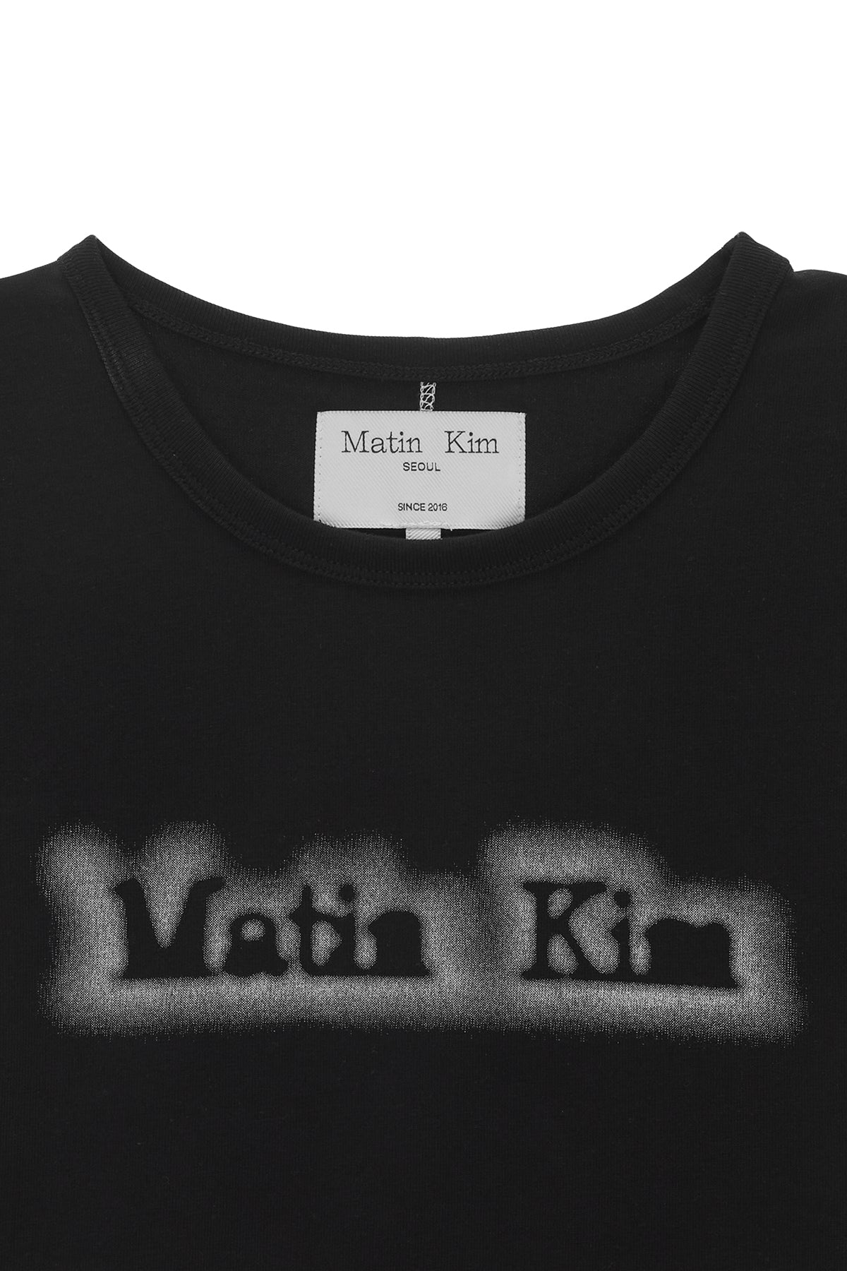 [matinkim] MATIN SHADE LOGO CROP TOP IN BLACK