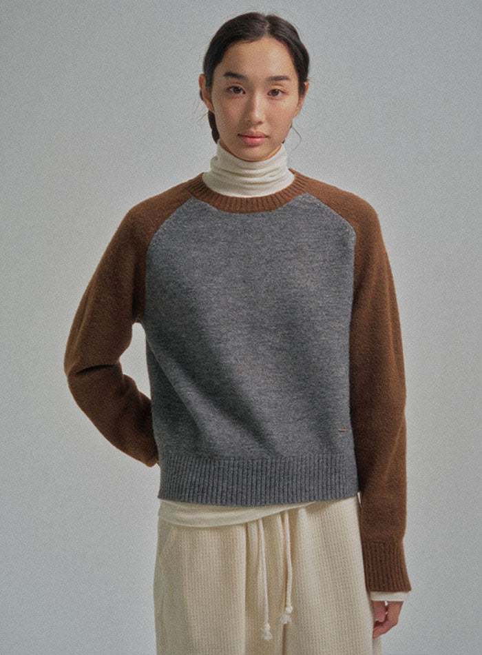 Mango Maniplease Puze Raglan Knit Brown