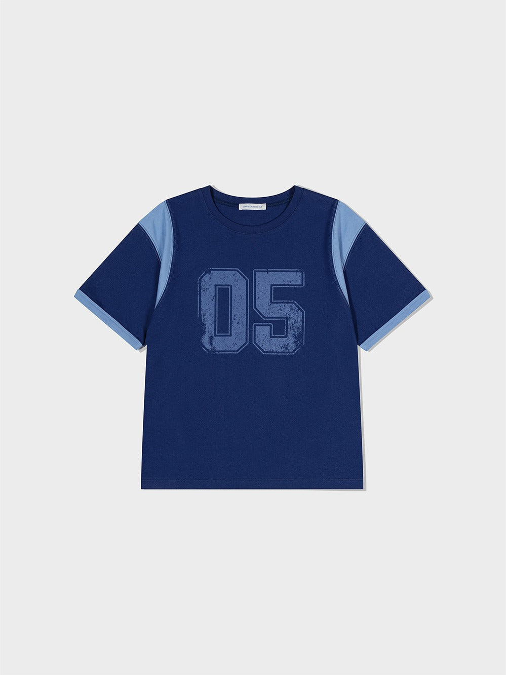 [Low Classic] Trimming 05 T-Shirt_Blue
