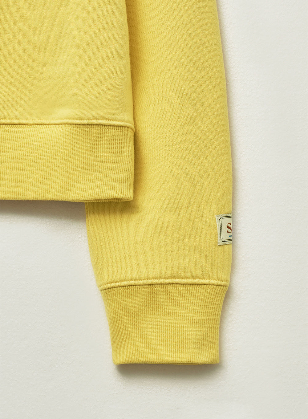 [satur] (W) Apero Volume Sleeve Crop Sweatshirt - Yellow