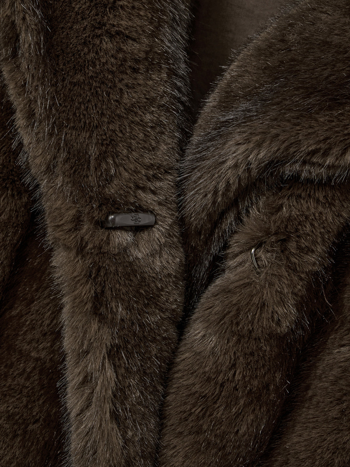 Margesherwood Fitted Faux Fur Jacket brown
