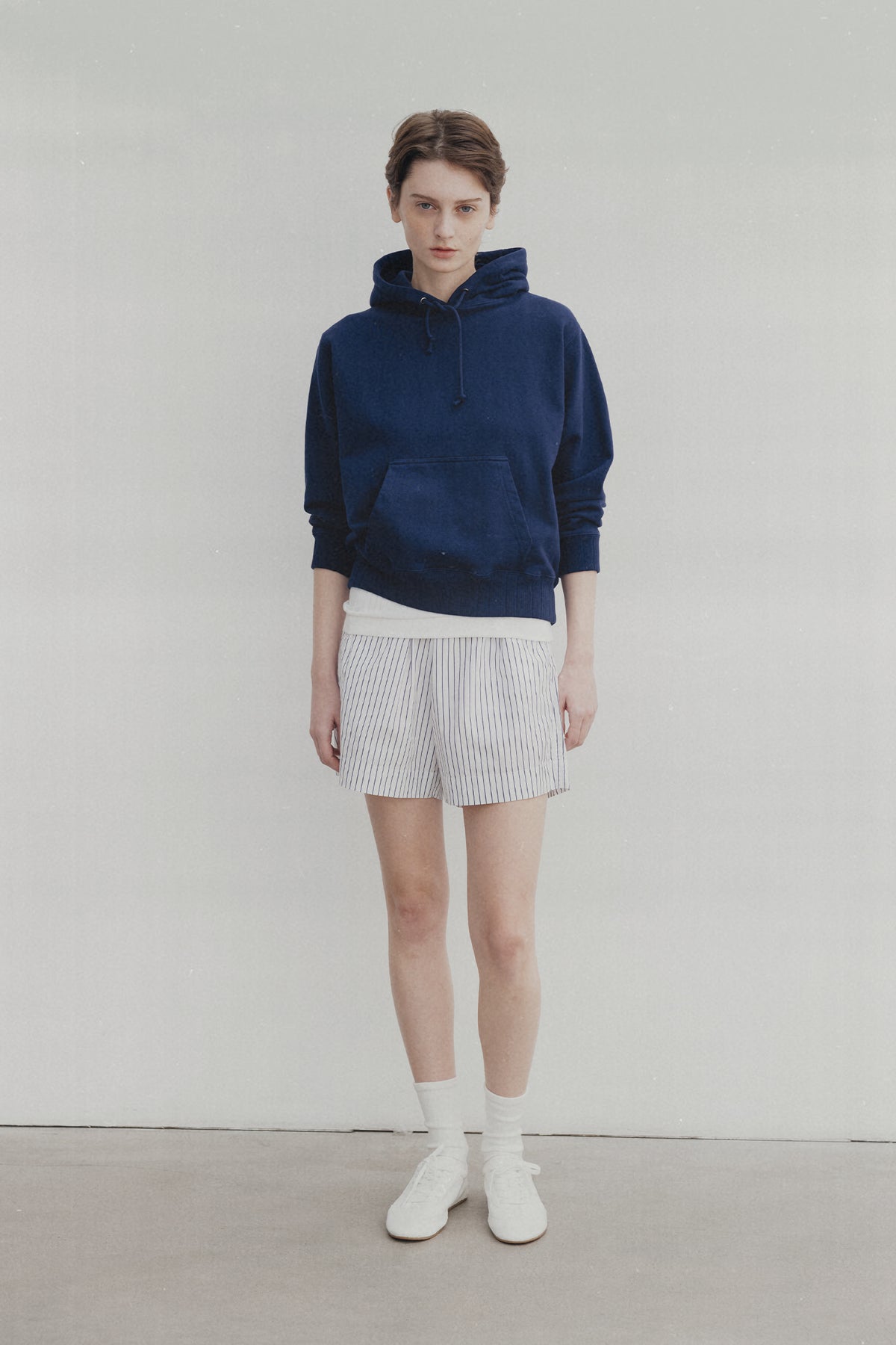 Nothing Written Heritage cotton hoodie (Washed navy)