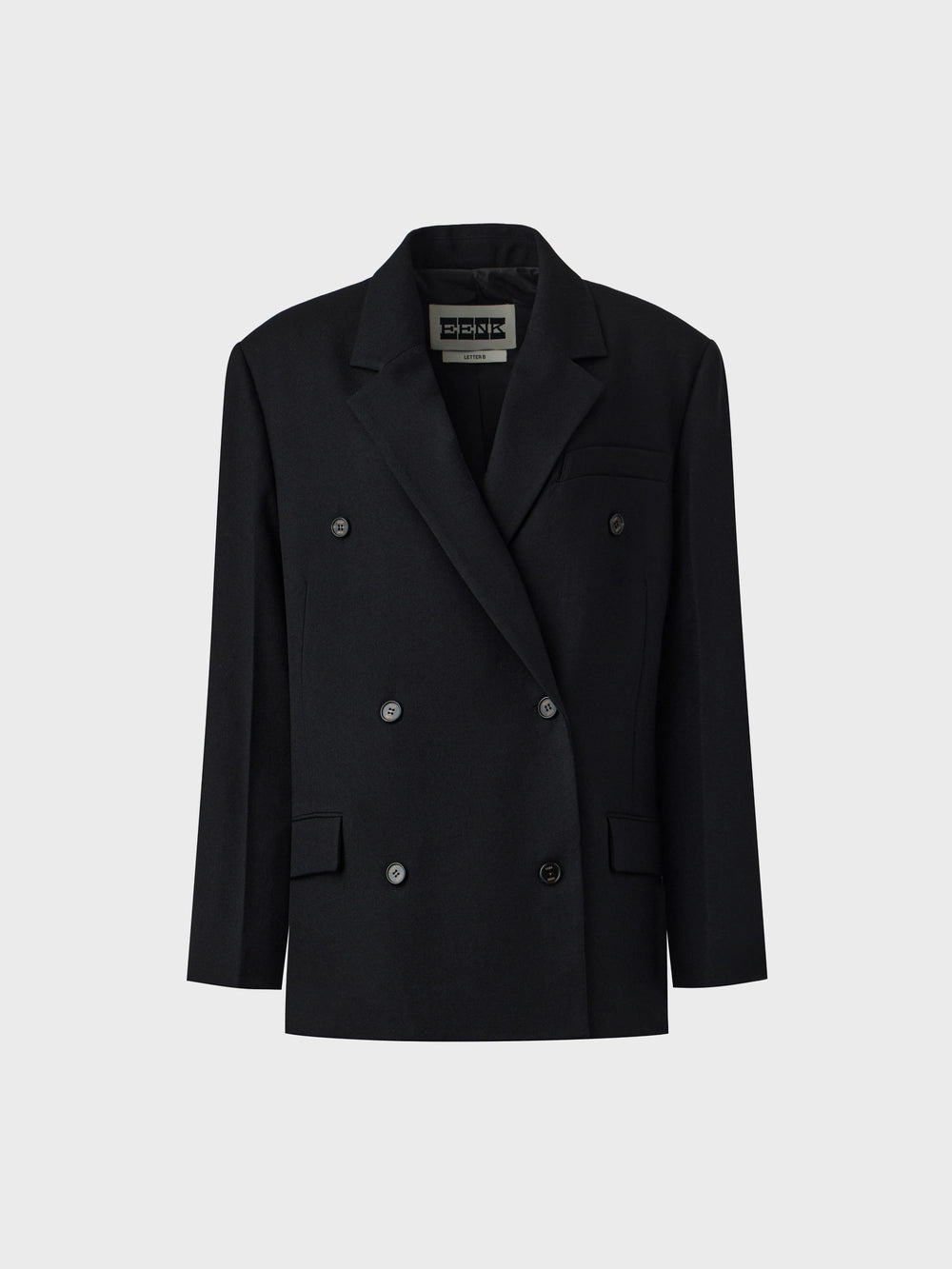 EENK Transformable Double-Breasted Blazer - Black