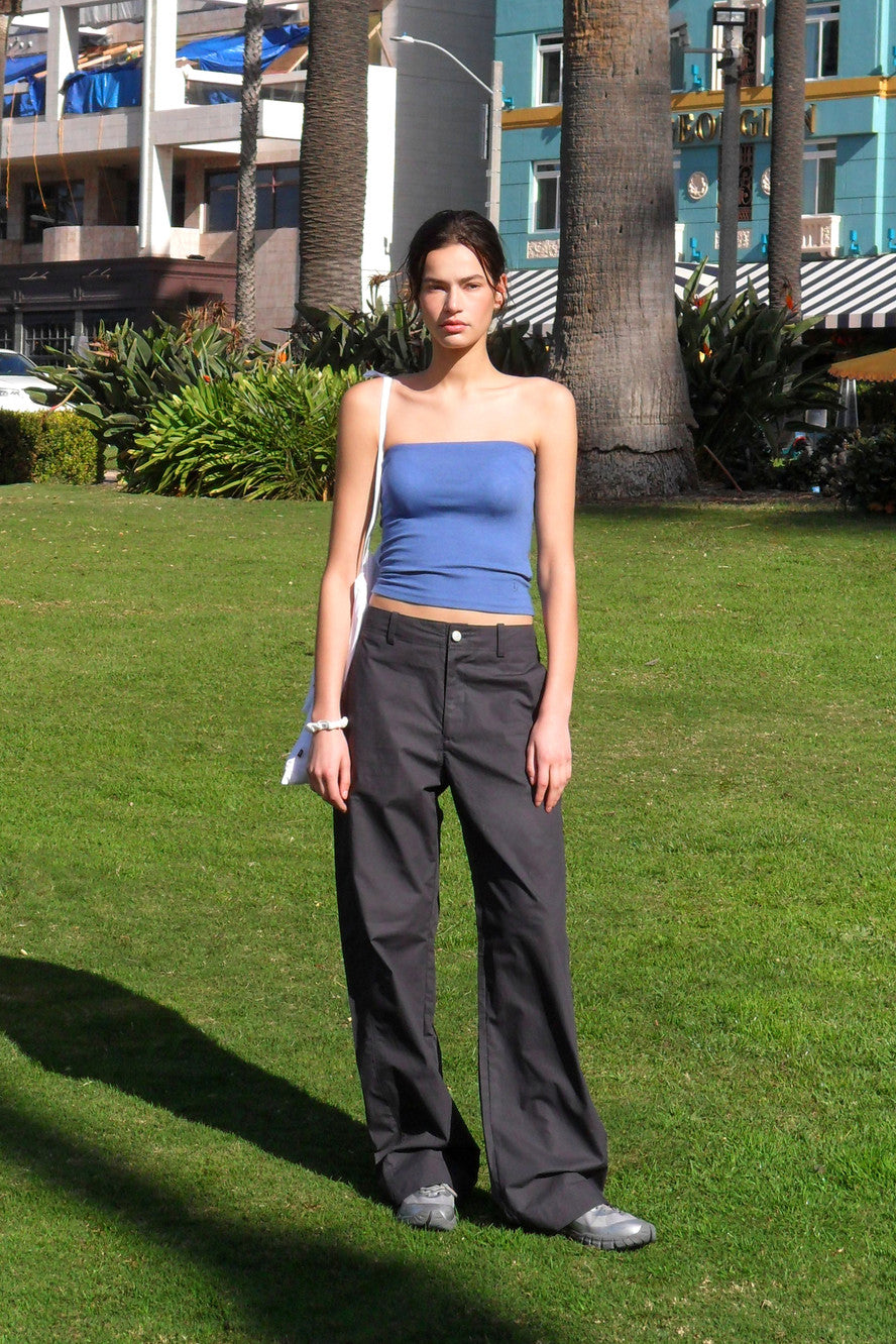 Low Classic Paper Straight-Fit Pants Charcoal