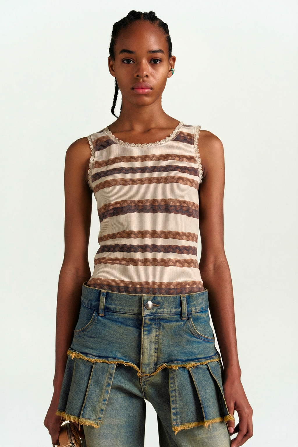 Andersson Bell Hair Braid Stripe Tank Top
