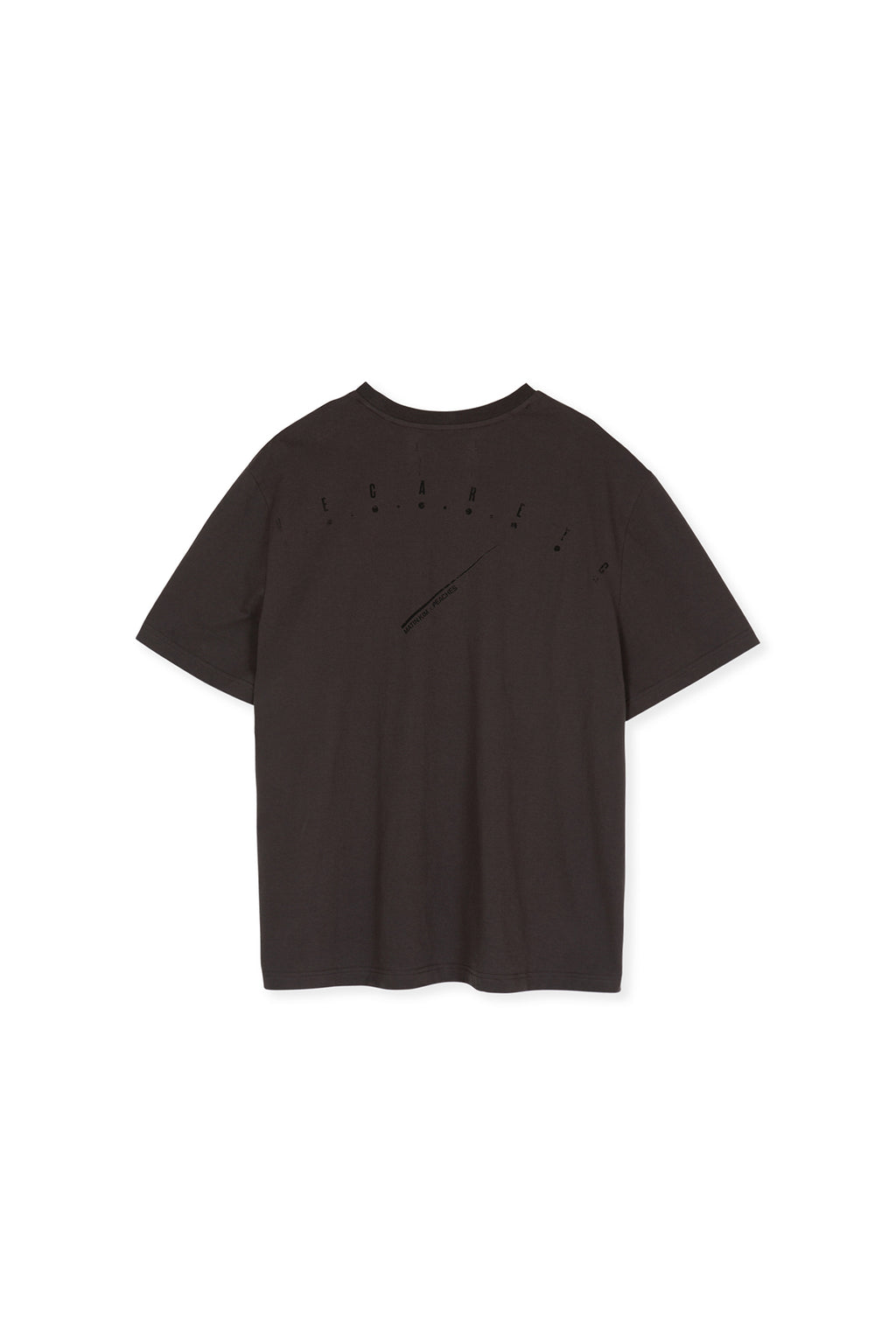 [matinkim] PEACHES LOGO GRAPHIC TOP IN CHARCOAL