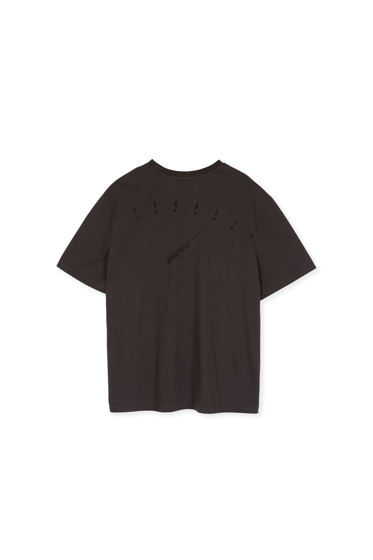 [matinkim] PEACHES LOGO GRAPHIC TOP IN CHARCOAL