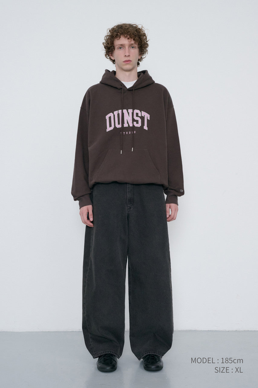 Dunst Unisex Arch Logo Hoodie Brown
