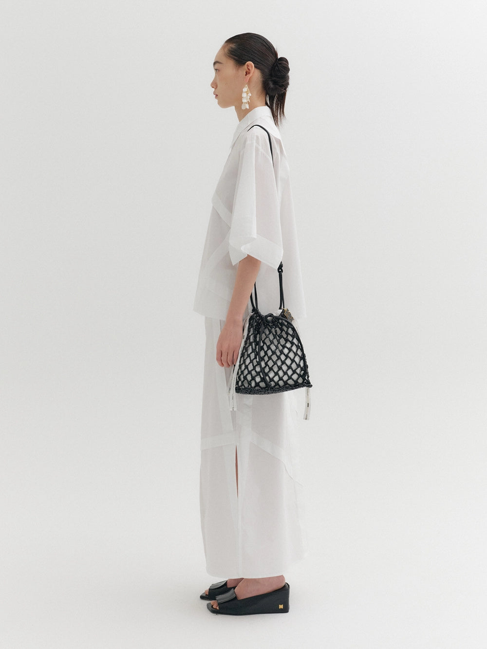 EENK Panel Detail Skirt - White