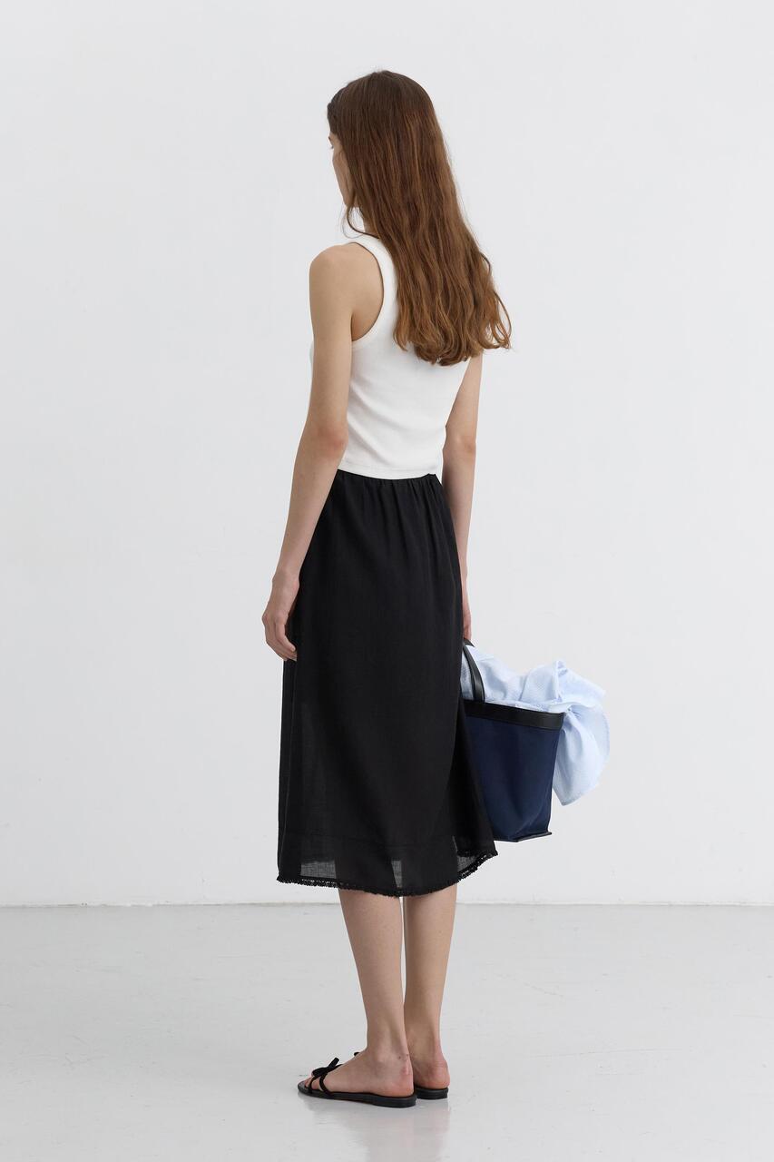 Dunst A-Line Long Skirt Black