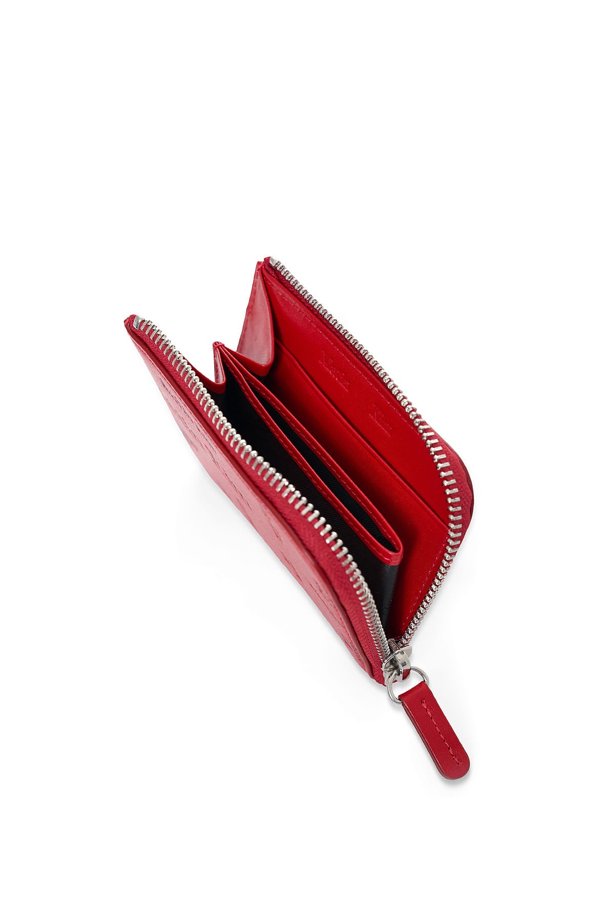 Matinkim Matin All-Over Logo Half Round Zip Wallet IN Red