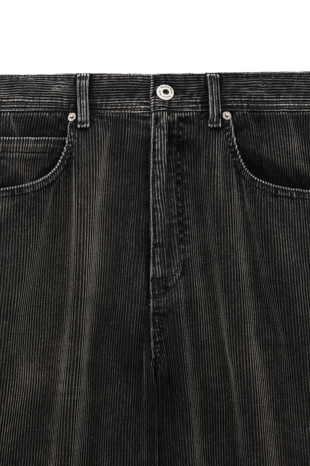 Matinkim Washed Corduroy Pants For Men IN Charcoal