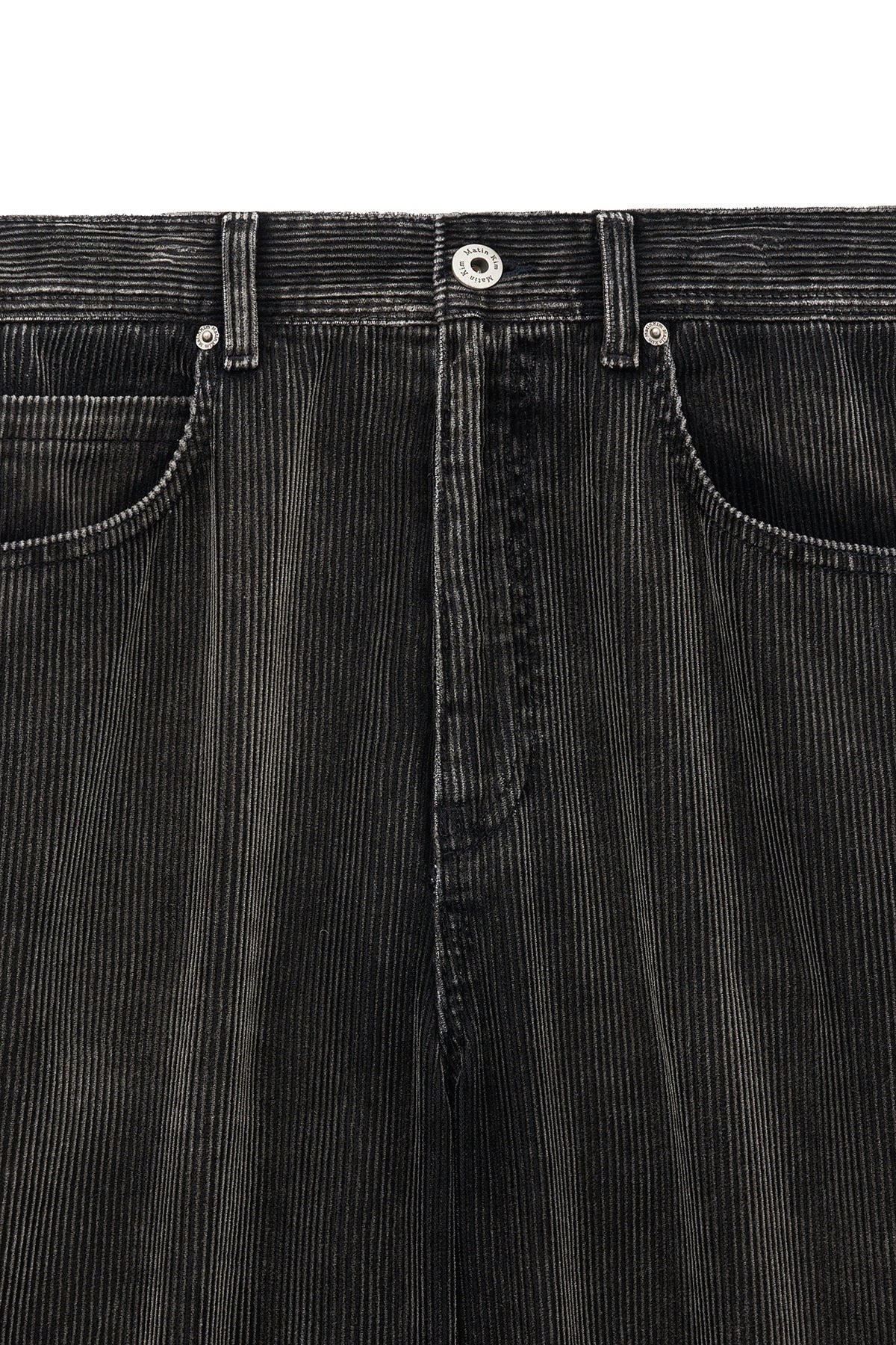 Matinkim Washed Corduroy Pants For Men IN Charcoal
